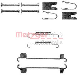 Set accesorii saboti frana parcare FIAT 500X (334_) 1.4 (334AXC1B, 334AXC11) benzina 140 cai METZGER 105-0875
