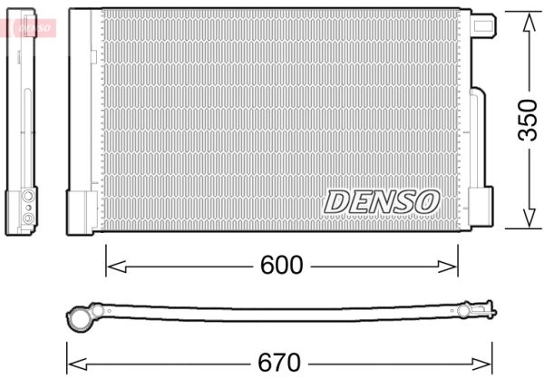 Condensator climatizare FIAT FIORINO microbus (225_) 1.3 JTD Multijet (225BXB1A, 225BXB11) diesel 75 cai DENSO DCN01004
