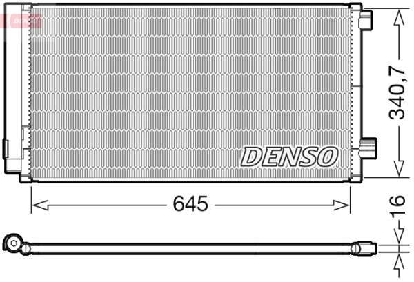 Condensator climatizare FIAT 500X (334_) 1.6 (334AXE1A) benzina 110 cai DENSO DCN06020