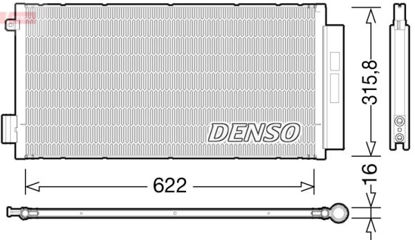 Condensator climatizare FIAT 500L (351_, 352_) 0.9 Natural Power (199LYC1B) Benzina/Gaz metan (GNC) 80 cai DENSO DCN09044