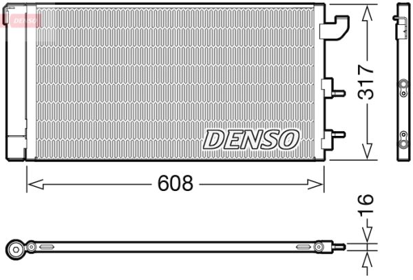 Condensator climatizare FIAT PANDA Caseta/ Hatchback (169_) 1.1 (169CXA1A) benzina 54 cai DENSO DCN09144