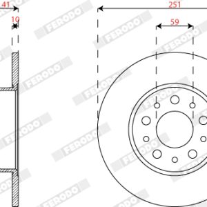 Disc frana FIAT TIPO combi (356_, 357_) 1.5 T4 Hybrid benzina/elector 131 cai FERODO DDF2777C