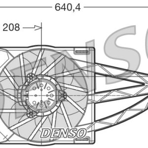 Ventilator radiator FIAT PANDA (169_) 1.2 Natural Power (169.AXB1A) Benzina/Gaz metan (GNC) 60 cai DENSO DER09018