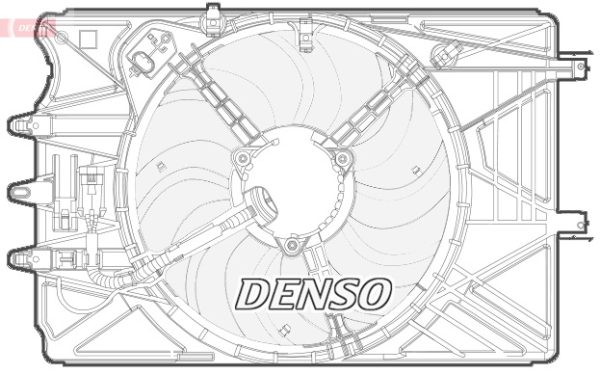 Ventilator radiator FIAT 500L (351_, 352_) 1.4 (199LYF1B) benzina 120 cai DENSO DER09070