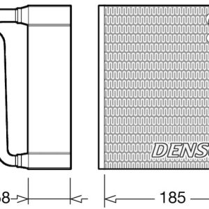 Evaporator aer conditionat FIAT 500 (312_) 0.9 (312AXG1A, 312.AXG11) benzina 86 cai DENSO DEV09025