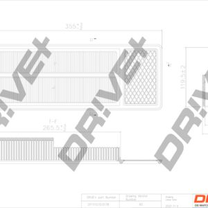 Filtru aer FIAT 500 (312_) 1.3 D Multijet (312AXE1A) diesel 95 cai DRIVE DP1110.10.0178