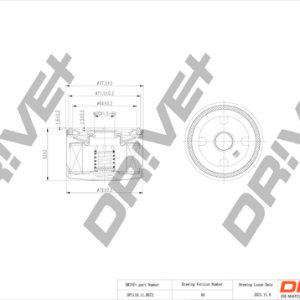 Filtru ulei FIAT 500 C (312_) 1.0 Mild Hybrid (312.AYD1B) benzina/elector 69 cai DRIVE DP1110.11.0072