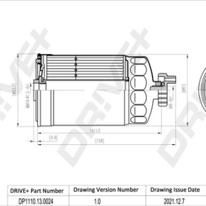 Filtru combustibil FIAT ARGENTA (132_) 2500 Turbodiesel diesel 90 cai DRIVE DP1110.13.0024