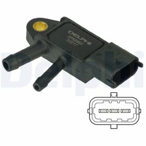 Senzor presiune gaze evacuare FIAT 500 C (312_) 1.3 D Multijet (312CXE1A, 312AXE1A) diesel 95 cai DELPHI DPS00007