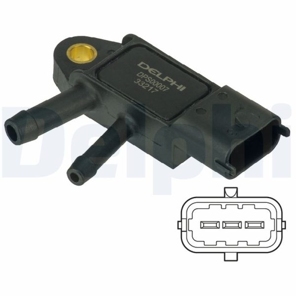 Senzor presiune gaze evacuare FIAT FIORINO Autoutilitara/limuzina spatioasa (225_) 1.3 D Multijet (225BXD1A, 225BXB1A, 225BXB11) diesel 75 cai DELPHI DPS00007