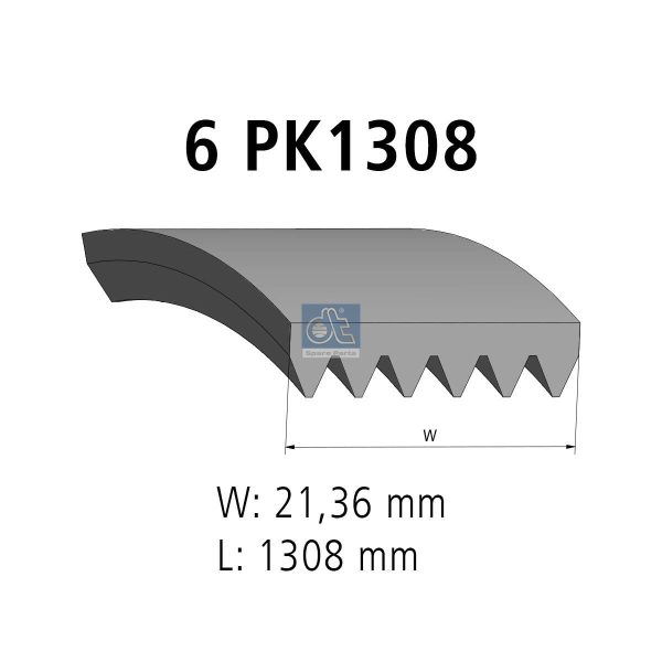 Curea transmisie cu caneluri FIAT PANDA (169_) 1.3 D Multijet (169.AXC1A) diesel 70 cai DT SPARE PARTS 4.81103