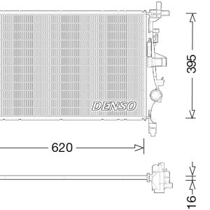 Radiator racire motor FIAT 500X (334_) 1.3 D Multijet (334AXH1A) diesel 95 cai DENSO DRM09044