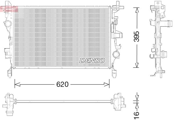 Radiator racire motor FIAT 500X (334_) 1.3 D Multijet (334AXH1A) diesel 95 cai DENSO DRM09044