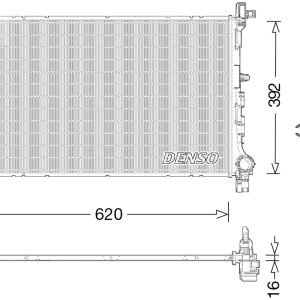 Radiator racire motor FIAT 500L (351_, 352_) 0.9 (199LYC1B) benzina 105 cai DENSO DRM09046