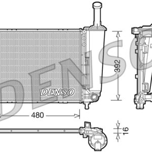 Radiator racire motor FIAT PANDA VAN (312_, 519_) 1.2 (312CXA1A, 312DXA1A) benzina 69 cai DENSO DRM09088