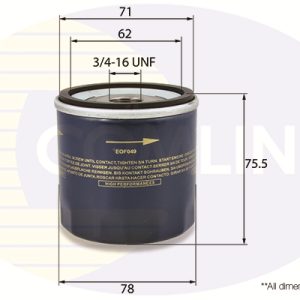 Filtru ulei FIAT FIORINO Autoutilitara/limuzina spatioasa (146_) 60 1.1 benzina 54 cai COMLINE EOF049