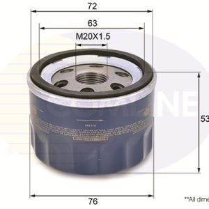 Filtru ulei FIAT PANDA (312_, 319_) 1.0 Mild Hybrid (312.PYD1B) benzina/elector 69 cai COMLINE EOF176