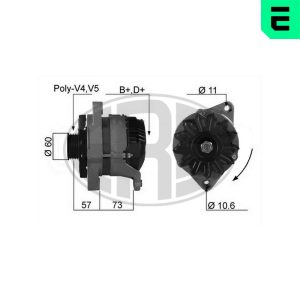 Alternator FIAT TIPO (160_) 1.4 i.e. (160.AP, 160.AD, 160.EA) benzina 70 cai ERA 210221A