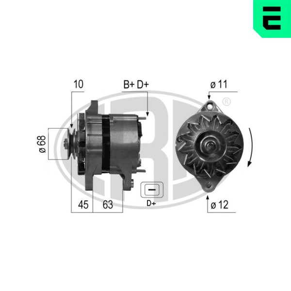 Alternator FIAT 124 (124_) 1500 Special T benzina 80 cai ERA 210295A