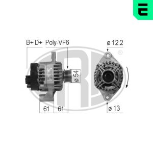 Alternator FIAT DOBLO Cargo (263_) 1.6 D Multijet (263WXD1B, 263WXR1B, 263WXX1B, 263ZXD1B,... diesel 105 cai ERA 210720A