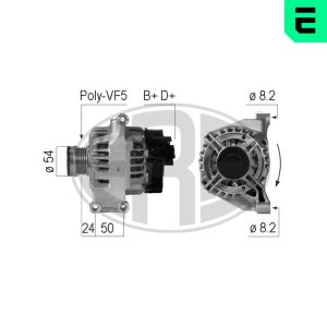 Alternator FIAT 500 (312_) 0.9 (312AXG1A, 312.AXG11) benzina 86 cai ERA 210739A