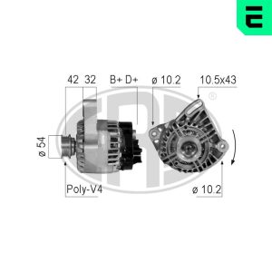 Alternator FIAT 500 (312_) 1.2 (312AXA1A) benzina 69 cai ERA 210743A