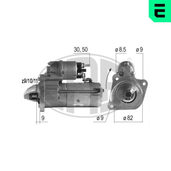 Electromotor FIAT DOBLO Cargo (263_) 1.6 D Multijet (263WXD1B, 263WXR1B, 263WXX1B, 263ZXD1B,... diesel 105 cai ERA 220149A