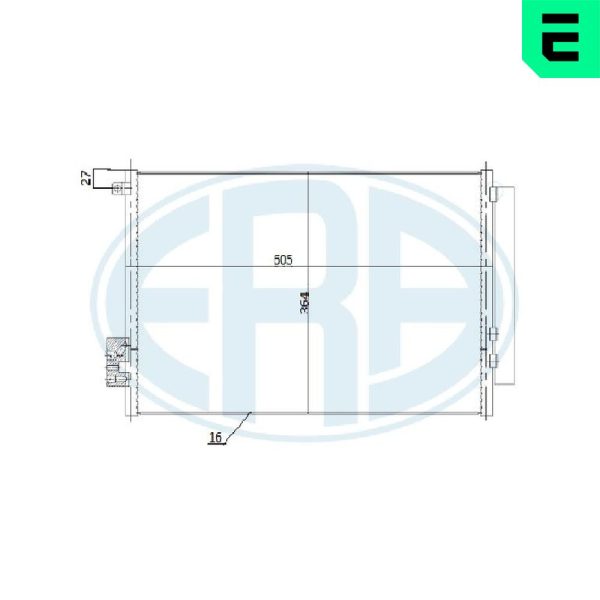 Condensator climatizare FIAT TIPO limuzina (356_, 357_) 1.4 (356SXA1B) benzina 95 cai ERA 667271