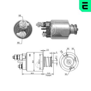 Solenoid electromotor FIAT PANDA (169_) 1.3 D Multijet 4x4 (169.AXC2A) diesel 70 cai ERA ZM1495