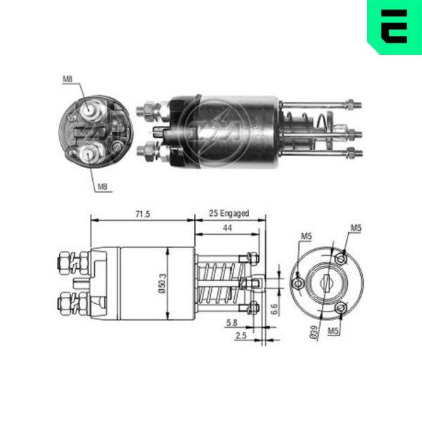 Solenoid electromotor FIAT PANDA (141_) 950 4x4 benzina 48 cai ERA ZM3651