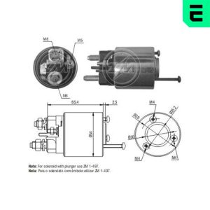 Solenoid electromotor FIAT QUBO (225_) 1.4 (225AXA1A) benzina 73 cai ERA ZM497