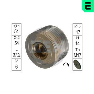 Fulie alternator FIAT 500 C (312_) 1.3 D Multijet (312CXB1A) diesel 75 cai ERA ZN5440