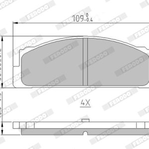Placute frana FIAT 124 (124_) 1500 Special T benzina 80 cai FERODO FDB22