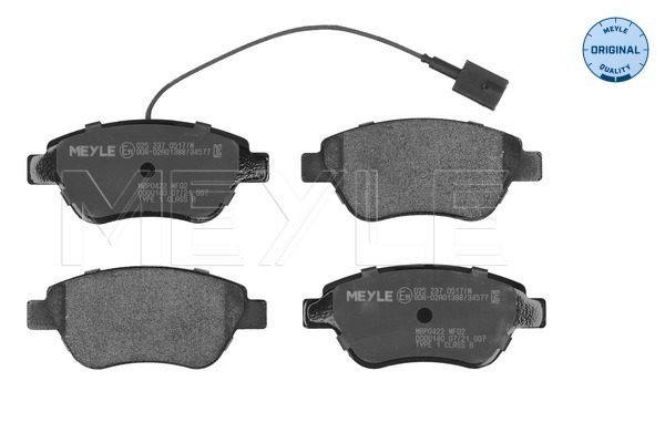 Placute frana FIAT FIORINO Autoutilitara/limuzina spatioasa (225_) 1.3 D Multijet (225BXD1A, 225BXB1A, 225BXB11) diesel 75 cai MEYLE 025 237 0517/W