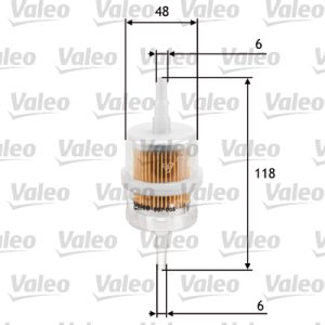 Filtru combustibil FIAT 500 (111_, 101_, 110_) 0.5 (110F) benzina 18 cai VALEO 587005