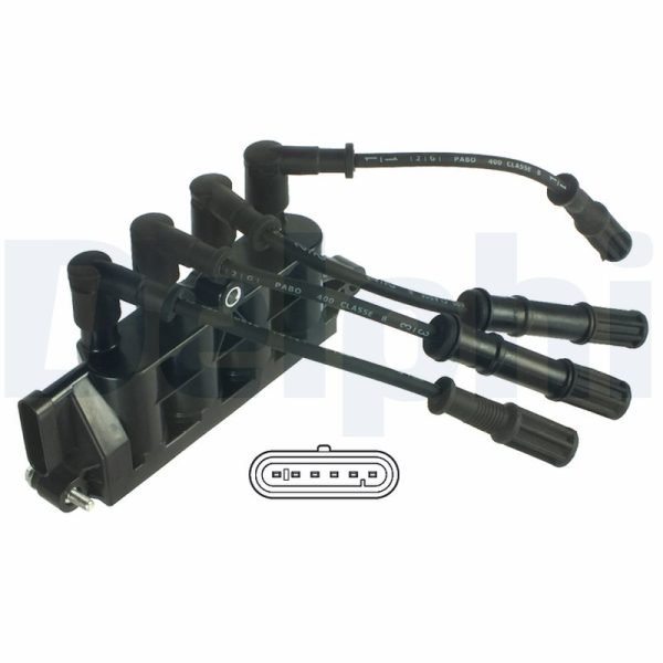 Bobina de inductie FIAT PANDA (169_) 1.2 (169AXF2A, 169AXF1A) benzina 69 cai DELPHI GN10492-12B1