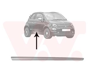 Elemente decorative / protectie portiera FIAT 500 C (312_) 0.9 (312AG1A) benzina 86 cai VAN WEZEL 1604428