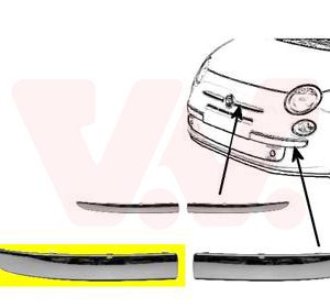 Banda de protectie bara de protectie FIAT 500 C (312_) 0.9 (312AG1A) benzina 86 cai VAN WEZEL 1604582