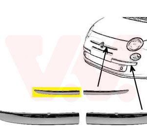 Banda de protectie bara de protectie FIAT 500 C (312_) 0.9 (312AG1A) benzina 86 cai VAN WEZEL 1604584