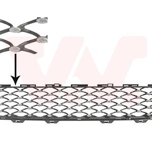 Grila ventilatie bara protectie FIAT 500 C (312_) 0.9 (312AG1A) benzina 86 cai VAN WEZEL 1614599