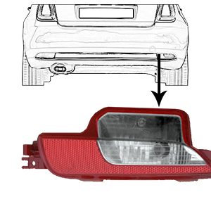 Lampa mers inapoi FIAT 500 (312_) 0.9 (312AXH1A) benzina 65 cai VAN WEZEL 1614930