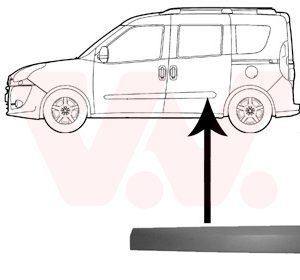 Elemente decorative / protectie portiera FIAT DOBLO Cargo (263_) 1.3 D Multijet diesel 75 cai VAN WEZEL 1638425