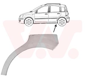 Panou lateral FIAT PANDA (169_) 1.1 (169.AXA1A) benzina 54 cai VAN WEZEL 1709147