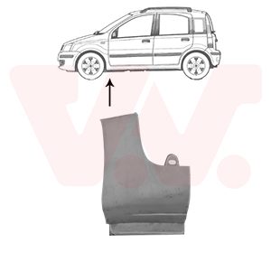 Aripa FIAT PANDA Caseta/ Hatchback (169_) 1.1 (169CXA1A) benzina 54 cai VAN WEZEL 1709155
