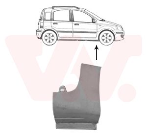 Aripa FIAT PANDA Caseta/ Hatchback (169_) 1.1 (169CXA1A) benzina 54 cai VAN WEZEL 1709156