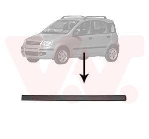 Elemente decorative / protectie portiera FIAT PANDA Caseta/ Hatchback (169_) 1.1 (169CXA1A) benzina 54 cai VAN WEZEL 1709423