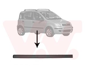 Elemente decorative / protectie portiera FIAT PANDA (169_) 1.1 (169.AXA1A) benzina 54 cai VAN WEZEL 1709424