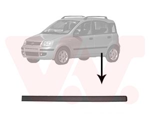 Elemente decorative / protectie portiera FIAT PANDA (169_) 1.1 (169.AXA1A) benzina 54 cai VAN WEZEL 1709425