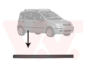 Elemente decorative / protectie portiera FIAT PANDA (169_) 1.1 (169.AXA1A) benzina 54 cai VAN WEZEL 1709426