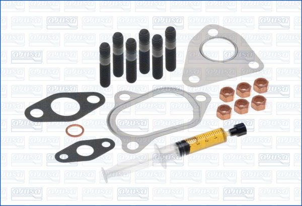 Set montaj turbocompresor FIAT QUBO (225_) 1.3 D Multijet (225CXB1A, 225AXB1A, 225CXB11, 225AXB11,... diesel 75 cai AJUSA JTC11250